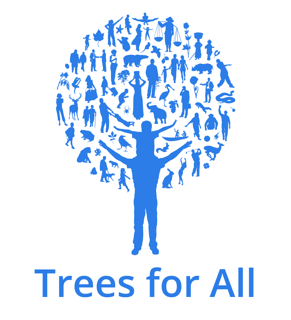 Logo Trees For All (RGB Beeldscherm)